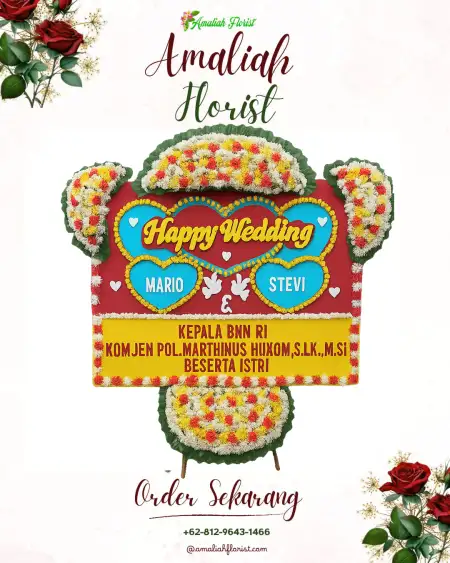 Papan Bunga Pernikahan Seberang Palinggam